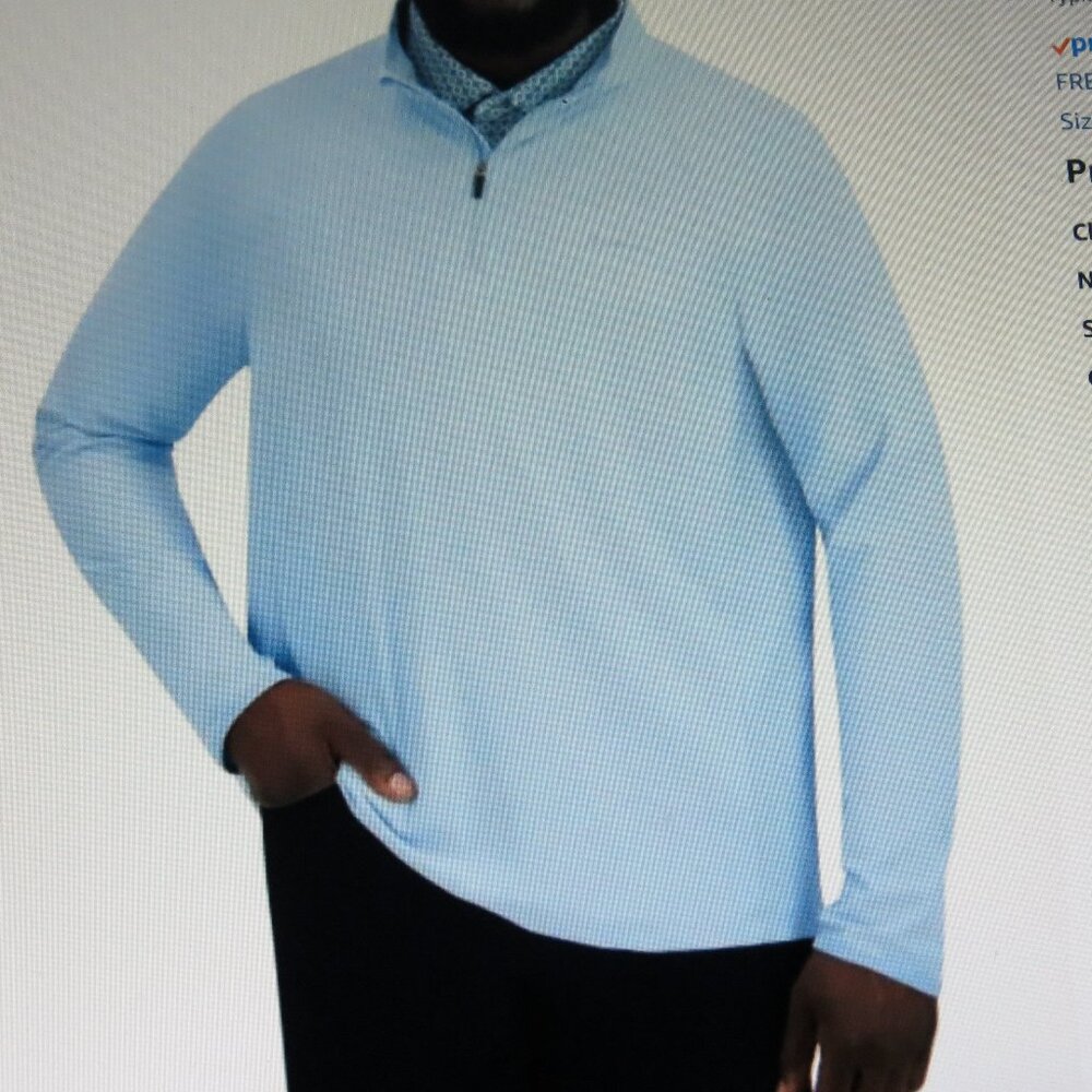 Ben Sherman Sport Men's Active Stretch 1/4 zip Long Sleeve